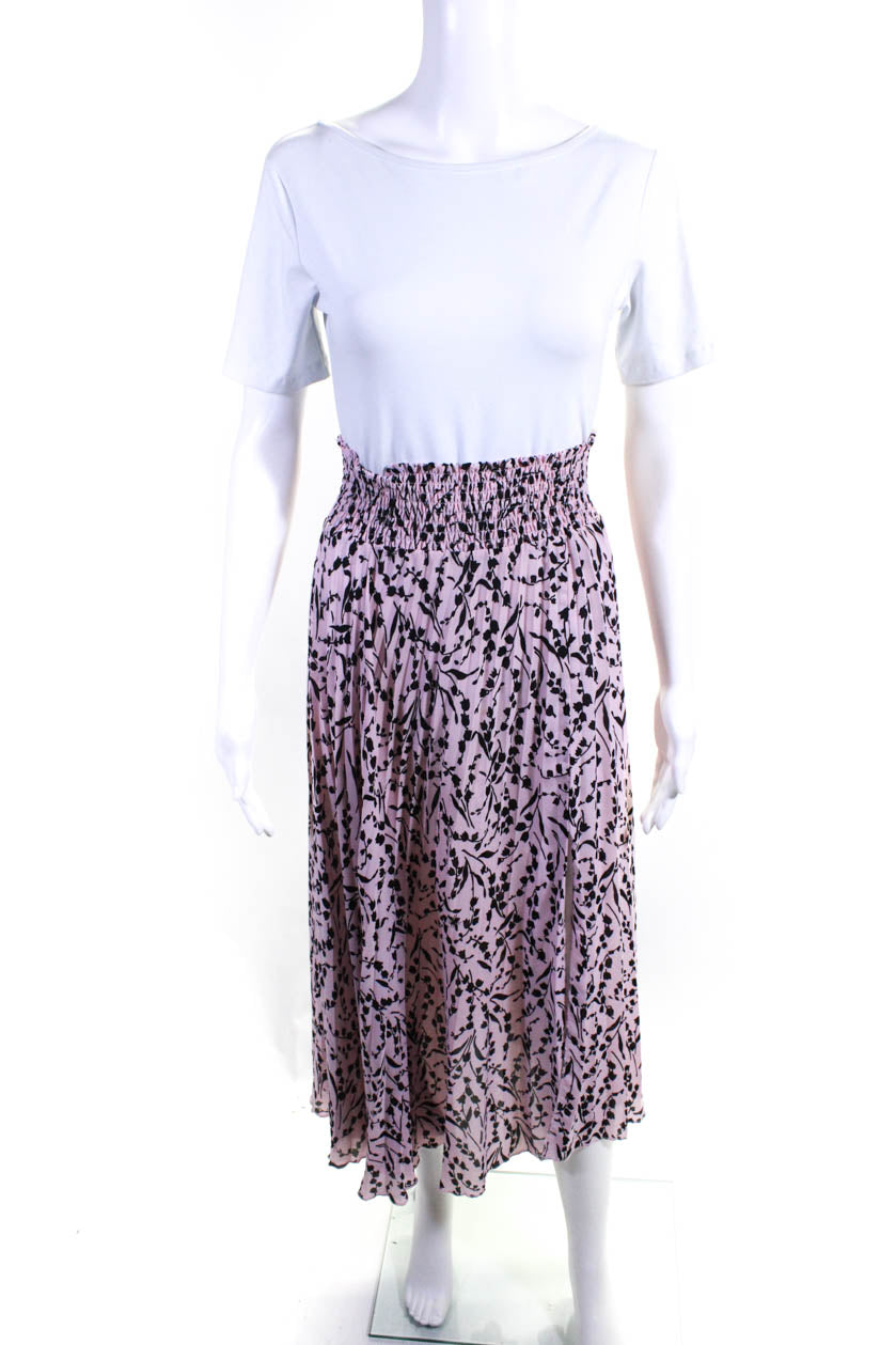 Womens Pink Flare Skirt