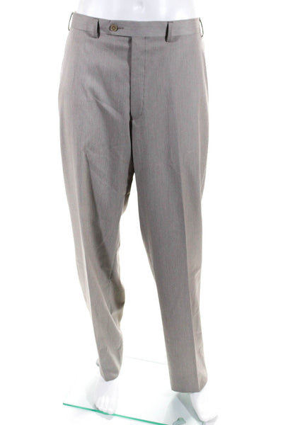 Michael Kors Mens Pinstripe Print Two Button Blazer Pants Suit Gray Size 43L