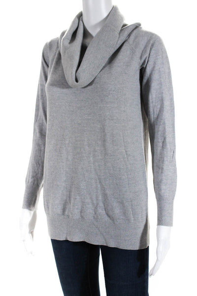 Wildfox Women's Cowl Neck Long Sleeves Sweater Gray Size XS