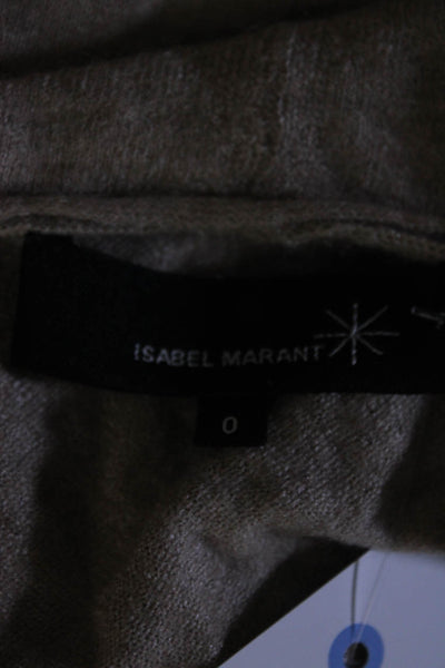Isabel Marant Women's V-Neck Long Sleeves Sweater Beige Size 0
