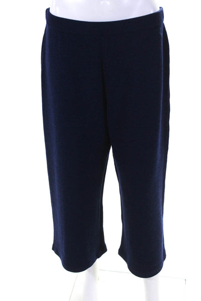 St. John Collection Women's Knit Coulotte Pants Dark Blue Size 12