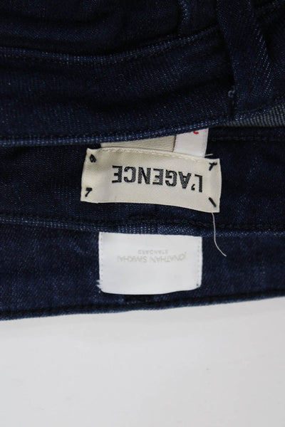 L'Agence Jonathan Simkhai Womens Charlie Crop Flare Jeans Blue Size 30 27 Lot 2