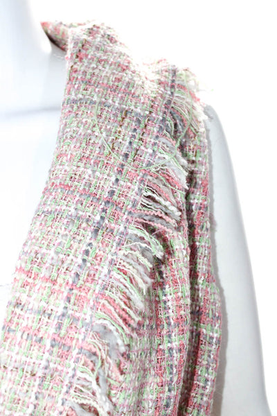Paul Smith Womens Fringe Tweed Vest Jacket Short Shorts Set Pink Size It 38 42