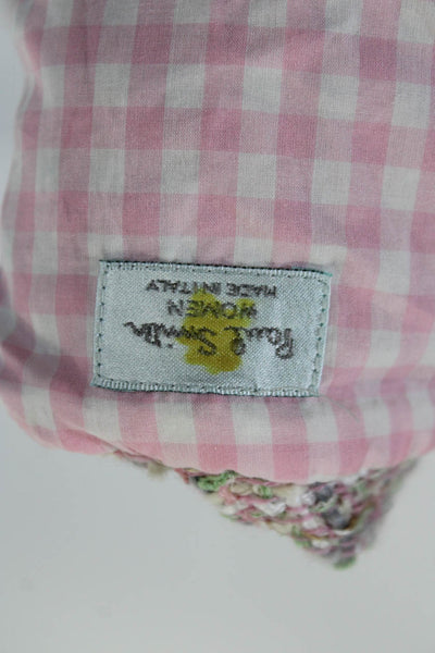 Paul Smith Womens Fringe Tweed Vest Jacket Short Shorts Set Pink Size IT 38 42