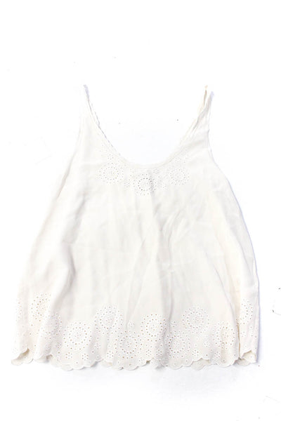 Joie Wilfred Womens Knit Top Camisole Tank Top Ivory White Gray Size S Lot 2