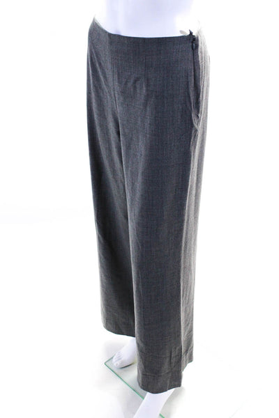 Ralph Lauren Black Label Womens High Rise Wide Leg Trouser Pants Gray Size 6