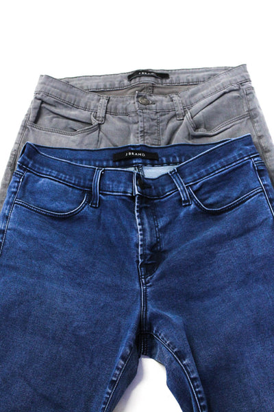 J Brand Womens Mid-Rise Skinny Leg Denim Jeans Pants Blue Gray Size 30 Lot 2
