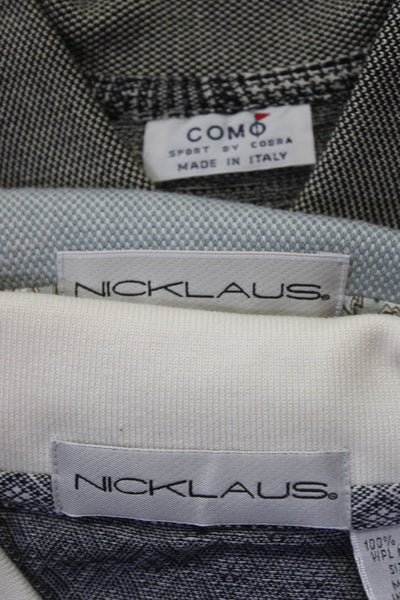 Nicklaus Como Sport Mens Short Sleeved Polo Shirts Gray Beige Black Size S Lot 3