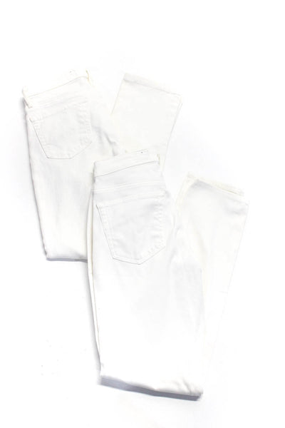 AG Adriano Goldschmied Women's Slim Straight Jeans White Size 26 Lot 2
