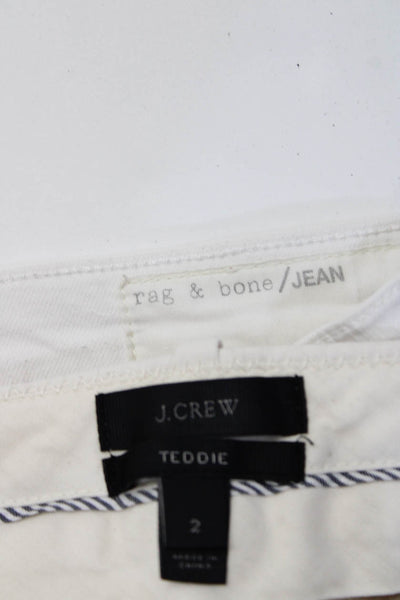 Rag & Bone Jean J Crew Women's Skinny Jeans Dress Pants White Size 26 2 Lot 2