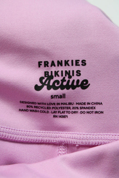 Frankies Bikinis Women's Cotton Lively Ankle Leggings Pink Size S
