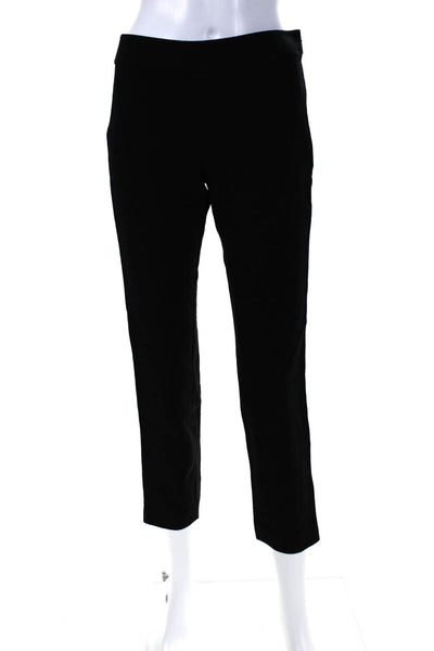 Tory Burch Womens Black Wool High Rise Straight Leg Dress Pants Size 2