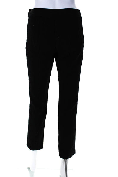 Tory Burch Womens Black Wool High Rise Straight Leg Dress Pants Size 2