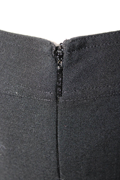 Tory Burch Womens Black Wool High Rise Straight Leg Dress Pants Size 2