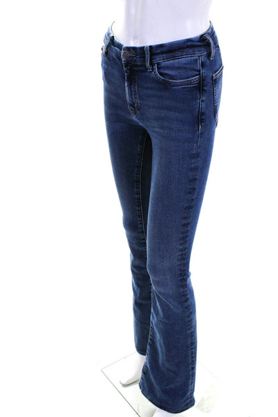 MiH Jeans Womens Bodycon Marrakesh Flare Leg Jeans Blue Size 24