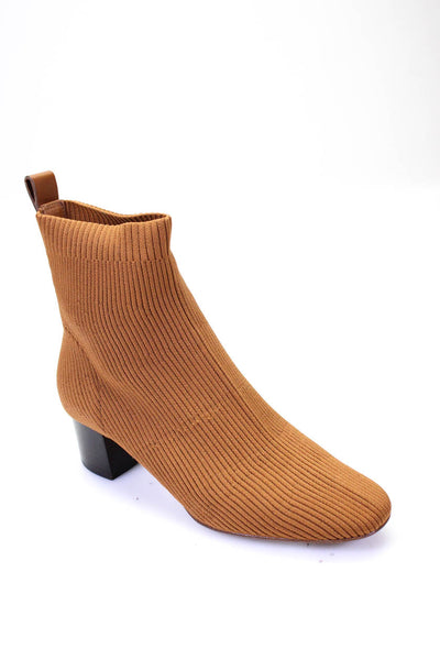 Everlane Womens Knit Day  Weather Ankle Boots Toffee Brown Size 8