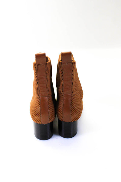 Everlane Womens Knit Day  Weather Ankle Boots Toffee Brown Size 8