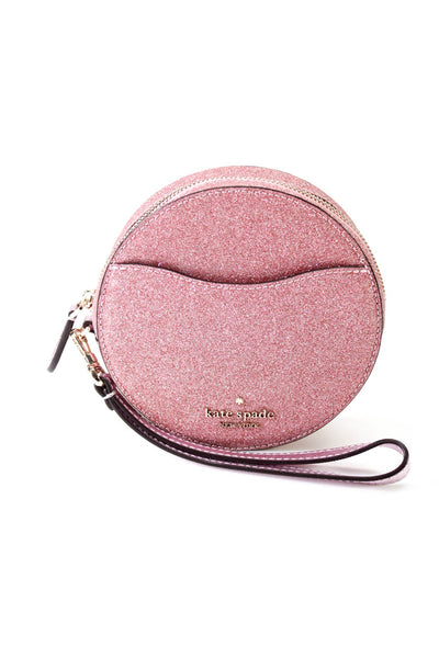 Kate Spade Women's Round Sparkly Wristlet Bag Pink Size XS