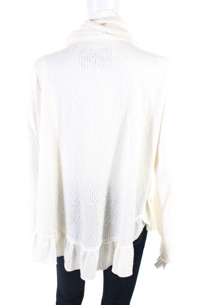 Maeve Anthropologie Womens Long Sleeve Turtleneck Sweater White Size Medium