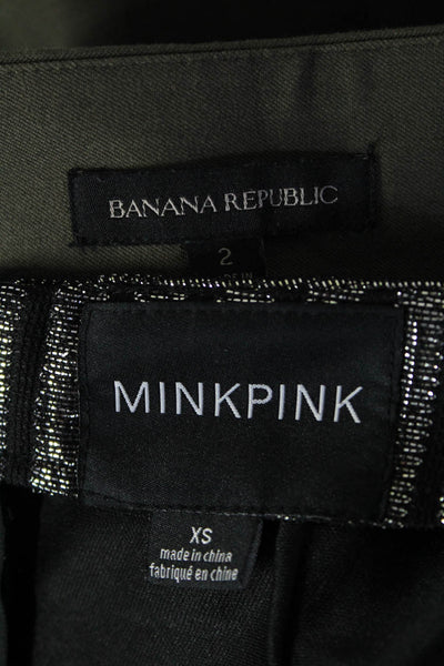 Banana Republic Minkpink Womens Metallic Chevron Twill Pencil Skirt XS 2 Lot 2