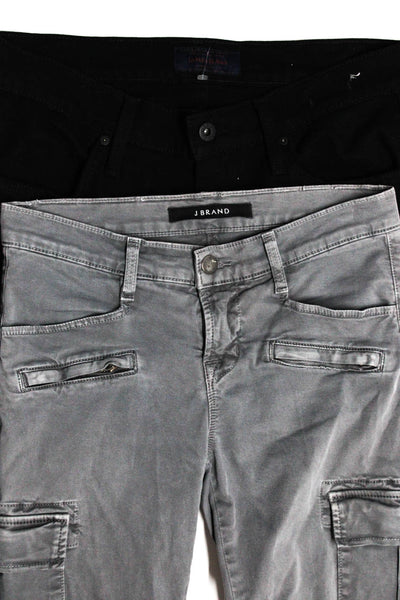 James Jeans J Brand Womens High Rise Skinny Slim Jeans Gray Black 26 29 Lot 2