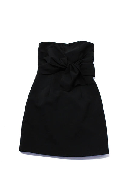 Likely Women's Strapless Bow Araya Mini Dress Black Size 00