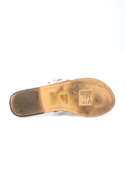 Sam Edelman Women's Strappy GiGi Troy Gltter Flat Sandals Multicolor Size 4