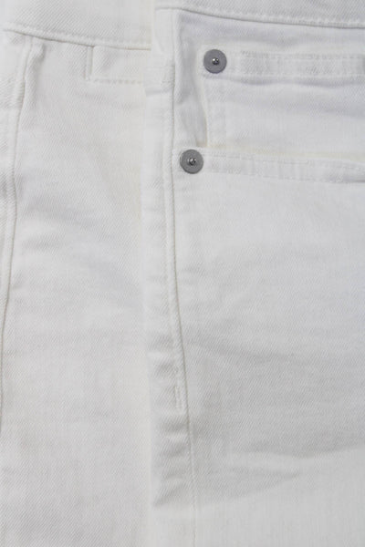 Madewell Womens Cotton Buttoned Flare Straight Jeans White Size EUR25 25P Lot 2