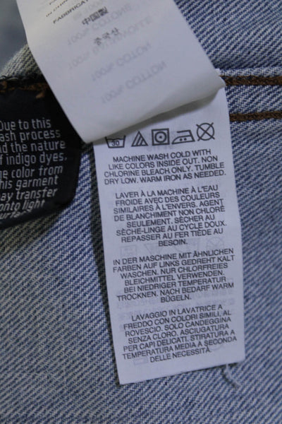 J Crew Indigo Womens Cotton Light Wash Buttoned Darted Denim Jacket Blue Size XS