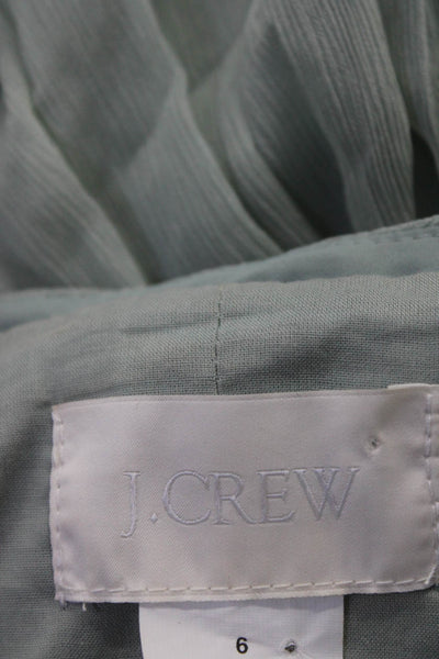 J Crew Women's Silk Strapless Textured Gown Seafoam Size 6