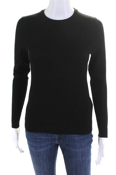 Lord & Taylor Womens Crew Neck Sweater Black Wool Size Petite Extra Small