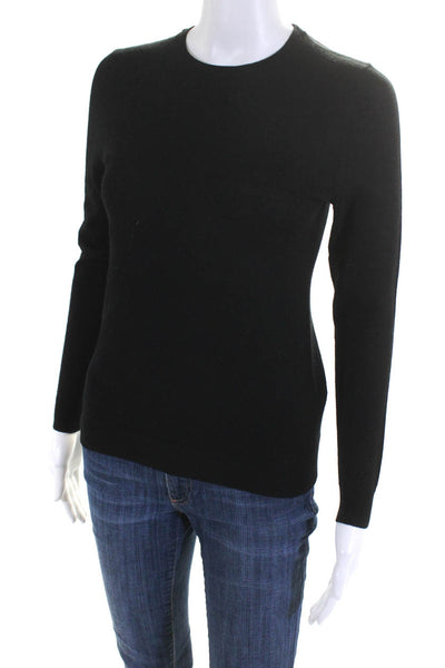 Lord & Taylor Womens Crew Neck Sweater Black Wool Size Petite Extra Small