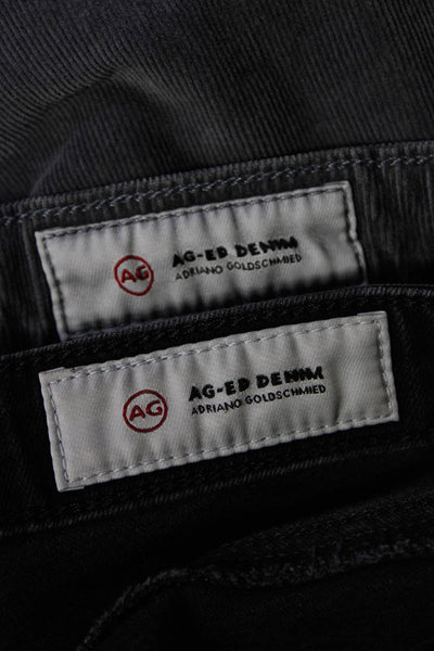 AG Adriano Goldschmied Womens Cotton Distress Jeans Pants Black Size 26 Lot 2