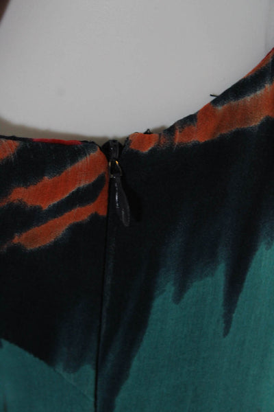 Milly Of New York Womens Multi Tie Dye Scoop Neck Sleeveless Shift Dress Size 6