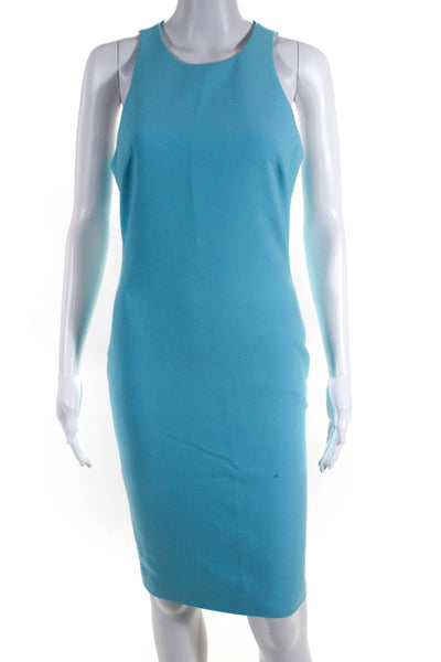 Elizabeth and James Womens Sky Blue Zip Back Sleeveless Shift Dress Size 8