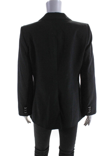 Armani Collezioni Women's Collar Long Sleeves Lined Blazer Black Size 8