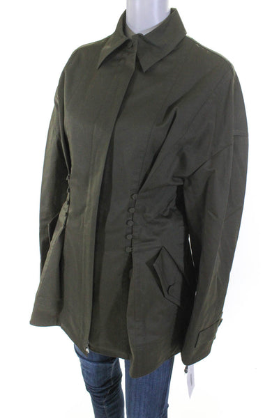 Adeam Womens Workwear Jacket Olive Size 8