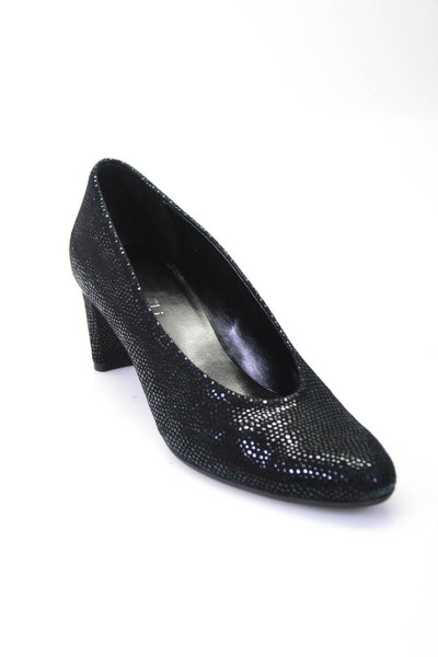 Vaneli Womens Metallic Suede Pointed Toe High Heels Pumps Black Size 8N