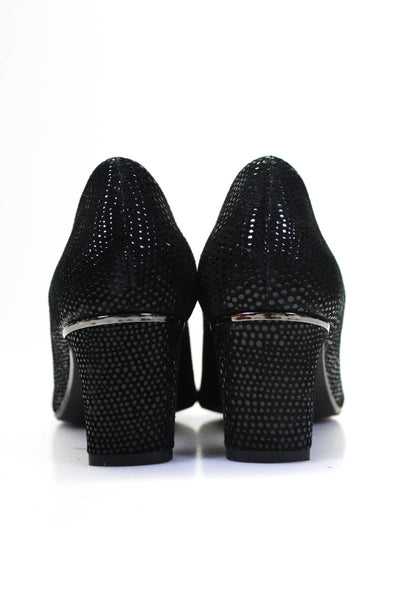 Vaneli Womens Metallic Suede Pointed Toe High Heels Pumps Black Size 8N
