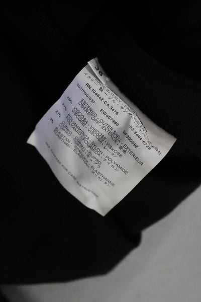 Jil Sander Womens Knit Deep V-Neck Long Sleeve Fitted Mini Dress Black Size 36