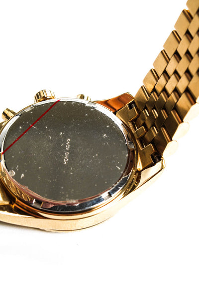 Michael Michael Kors Womens Oversized Gold Tone Wrist Watch 256400
