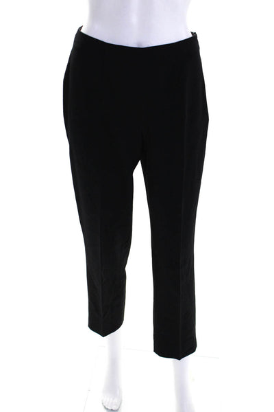 Piazza Sempione Womens Pleated Zip Buttoned Tapered Dress Pants Black Size EUR42