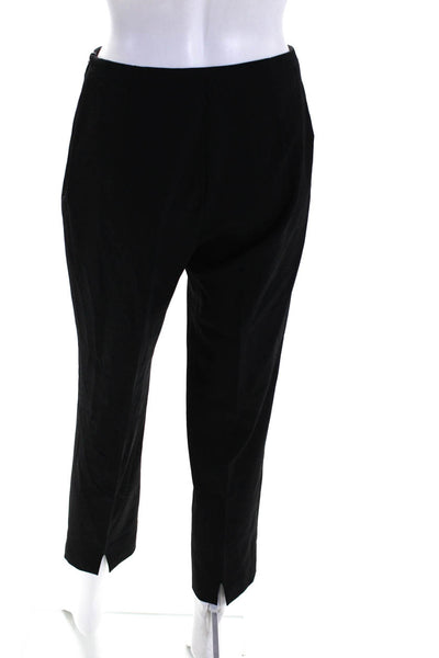 Piazza Sempione Womens Pleated Zip Buttoned Tapered Dress Pants Black Size EUR42