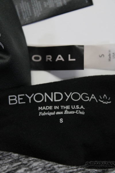 Beyond Yoga Koral Womens Colorblock Striped Athletic Leggings Gray Size S Lot 2