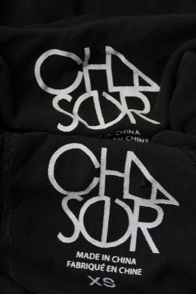 Chaser Womens Cotton Graphic Print Distress Stud T-Shirts Gray Size XS M Lot 2