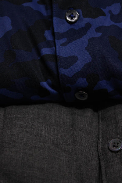 Rodd & Gunn Donald Ross Men's Button Down Shirts Gray Blue Size M XL Lot 2