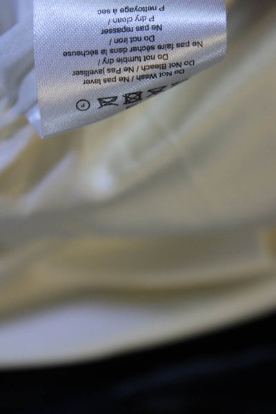 Ganni Women's Lined Sleeveless Sequin Split Seam Blouse Off White Size 34