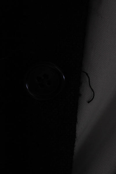 Neiman Marcus Mens Two Button Hopsack Woven Blazer Sport Coat Black Size 46