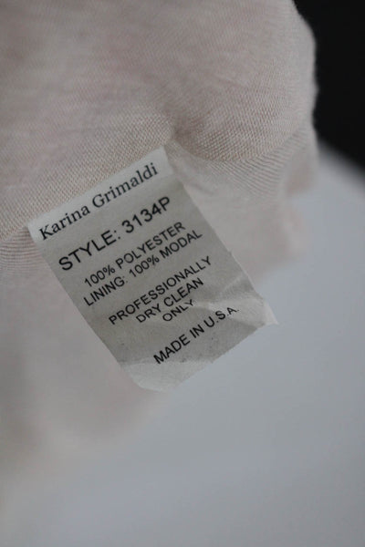 Karina Grimaldi Women's ZigZag Print Tie Front Halter Top Pink Size XS