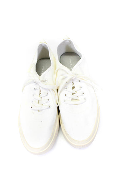 Everlane Women's Canvas Low Top Lace Up Sneakers White Size 8.5